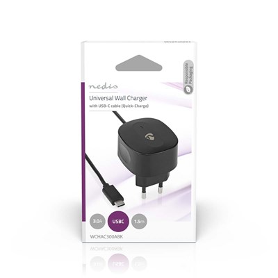 Seinälaturi 15 W Pikalataus-toiminnolla USB-C