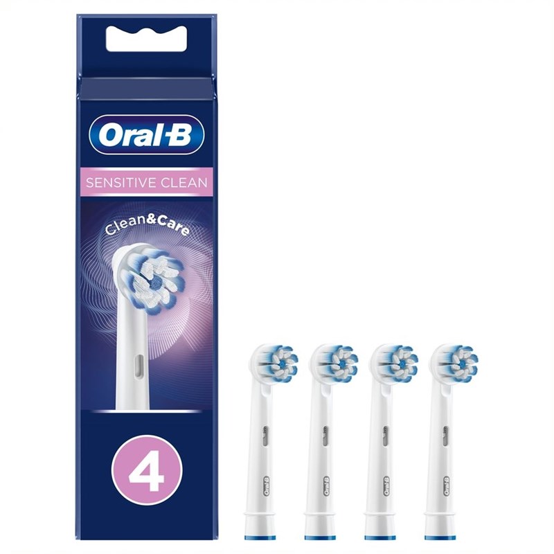 Oral-B Sensitive Clean & Care -sähköhammashajan vaihtoharja, 4kpl