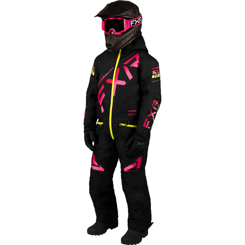 Yth CX Monosuit 12 Black/Raspberry Fade