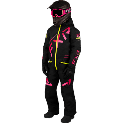 Yth CX Monosuit 12 Black/Raspberry Fade