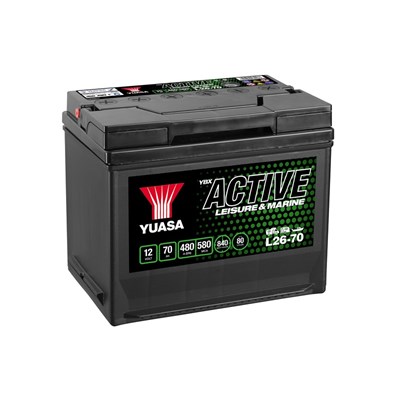 Yuasa vapaa-ajan akku L26-70 Active Leisure, 12V 70Ah 480A