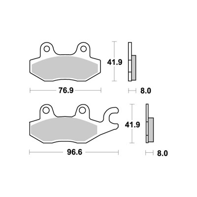 Sbs Jarrupalat Sintered Offroad ARCTIC CAT, CAN-AM, KAWASAKI, SUZUKI, YAMAHA