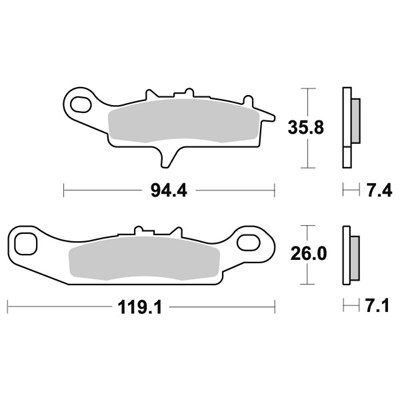 Sbs Jarrupalat Sintered Offroad