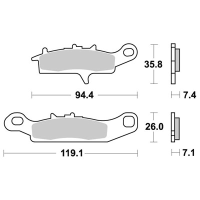 Sbs Jarrupalat Sintered Offroad