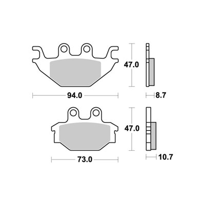 Sbs Jarrupalat Sintered Offroad ARCTIC CAT, CAN-AM, KAWASAKI, KYMCO