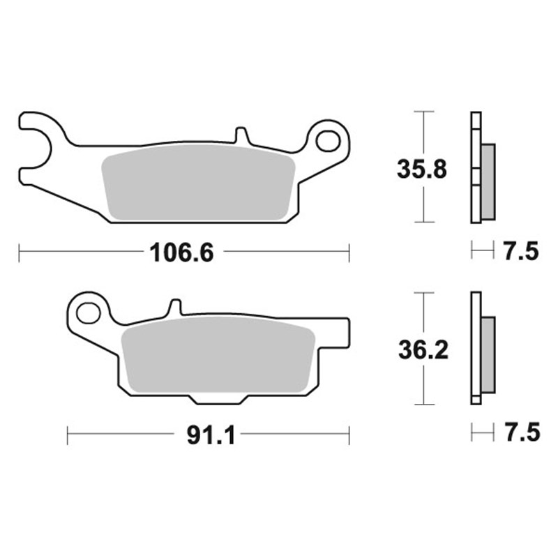 Sbs Jarrupalat Sintered Offroad