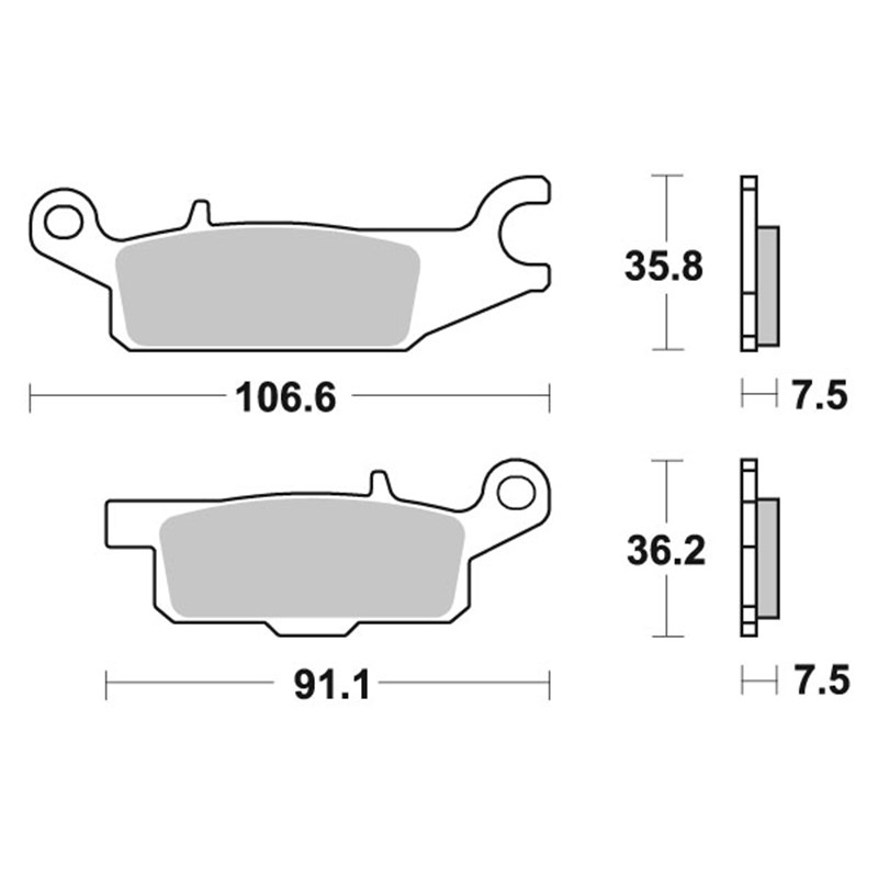 Sbs Jarrupalat Sintered Offroad