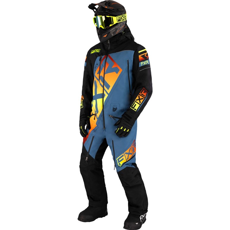 M CX F.A.S.T. Ins Monosuit Black/Steel/Inferno L