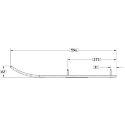 Sno-X Ripper Four Kovametalli Ohjainrautapari 4"