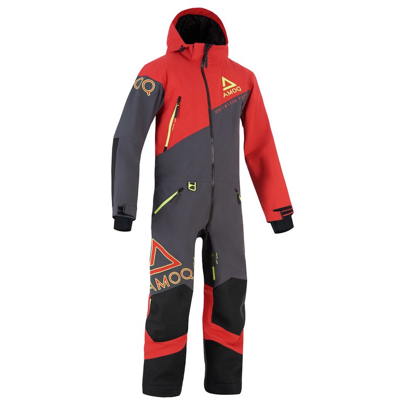 AMOQ Eclipse V2 Haalari 20K Harmaa/Punainen/HiVis S