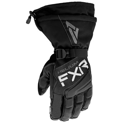 M Hybrid Helium Leather Gauntlet Glove M Black
