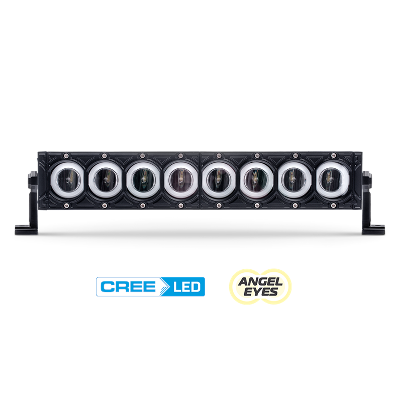 SHARK LED-valopalkki 80W 17" (43 cm) Halo Renkailla ("Angel Eyes")