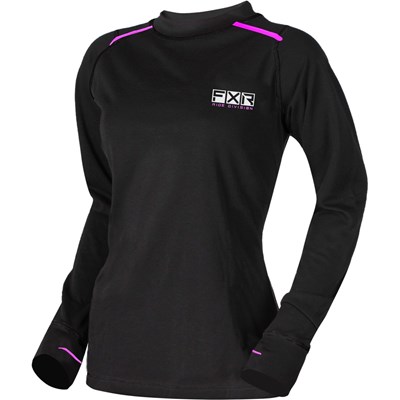 W Vapour Merino Longsleeve S Black/Elec Pink