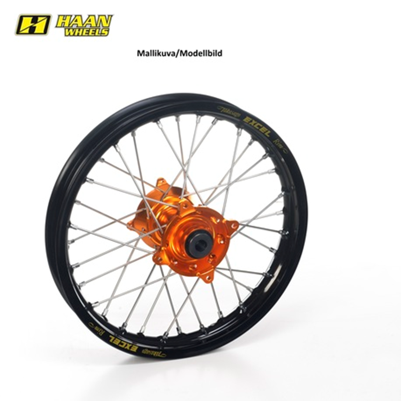 Haan Vanne Sx65 16- Rear 12-1,60 Black Rim/Orange Hub
