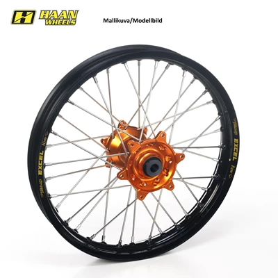 Haan wheel SX85 21-24 16-1,85 BLACK RIM/ORANGE HUB