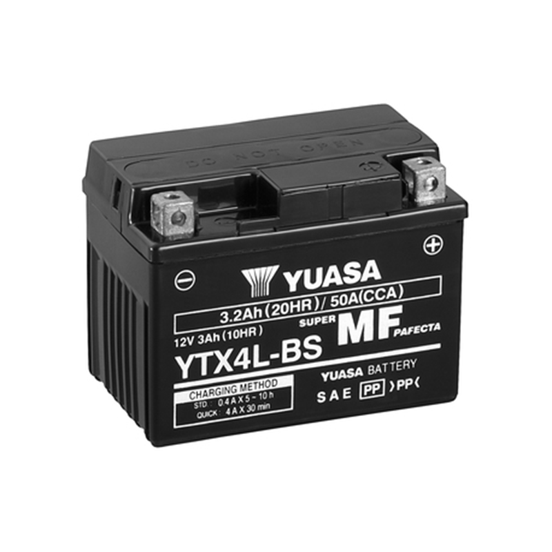 Yuasa akku, YTX4L-BS (cp) Happopatruuna mukana (5)