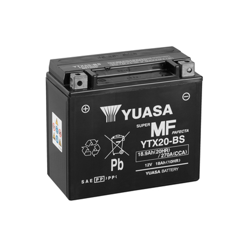 Yuasa akku, YTX20-BS (cp) Happopatruuna mukana (3)