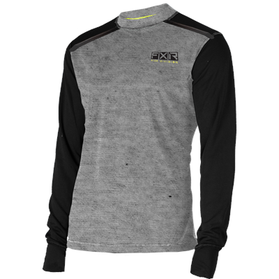 M Tenacious Merino Longsleeve S Grey Heather/Hi Vis