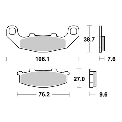 Sbs Jarrupalat Sintered Taakse