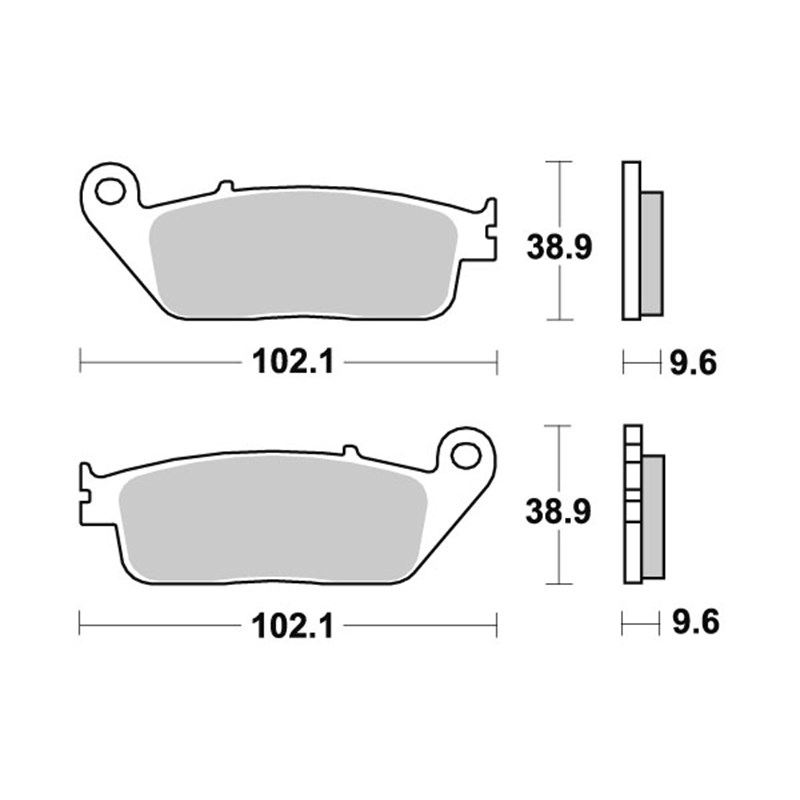 Sbs Jarrupalat Sintered Taakse HONDA, INDIAN, TRIUMPH, VICTORY