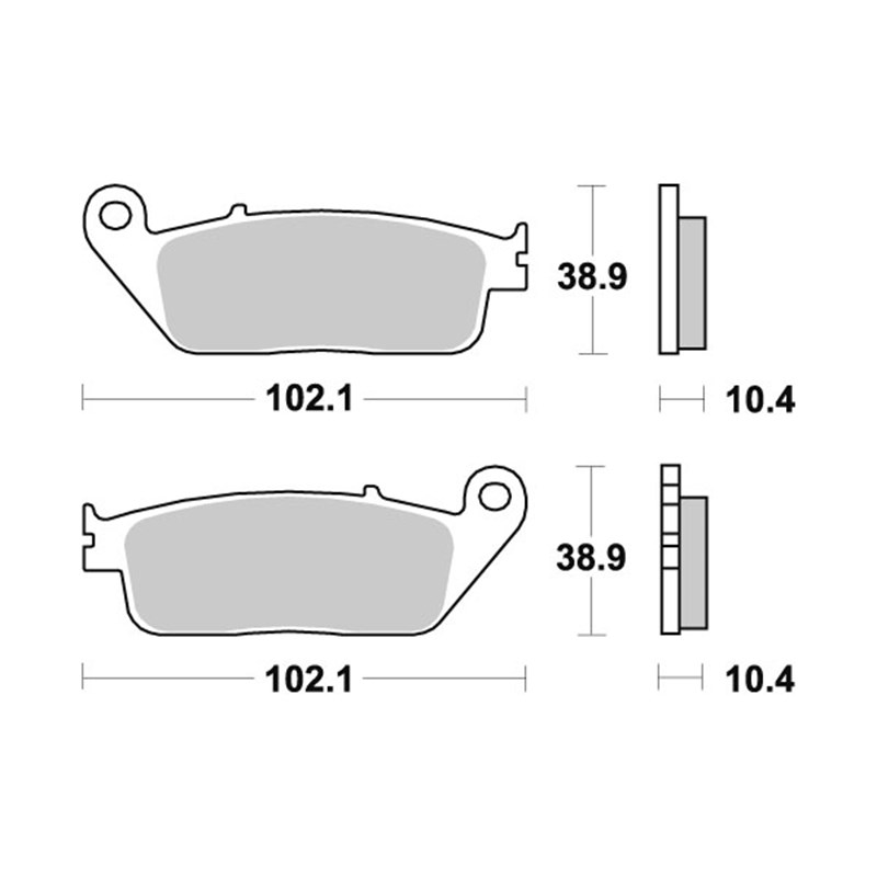 Sbs Jarrupalat Sintered Taakse HONDA, YAMAHA
