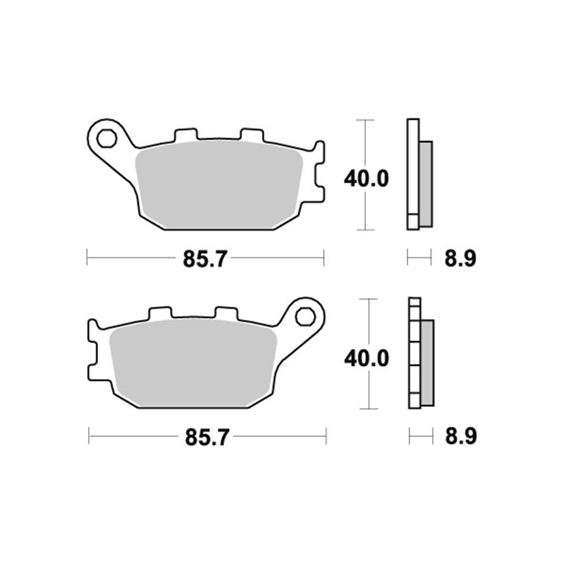 Sbs Jarrupalat Sintered Taakse