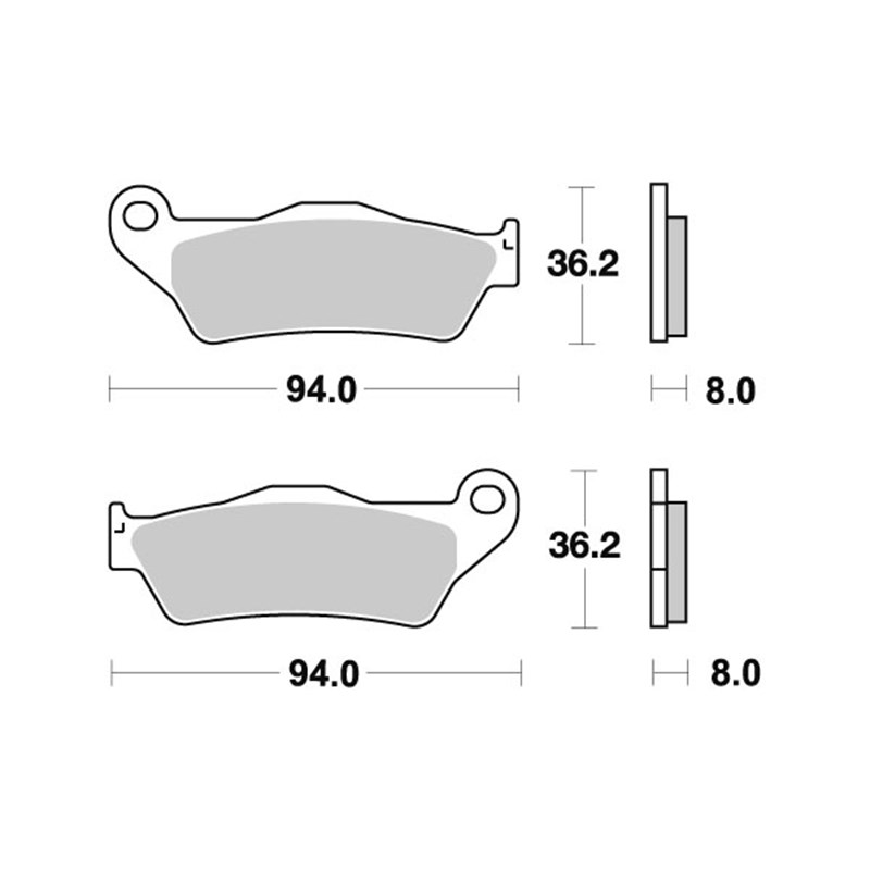 Sbs Jarrupalat Ceramic APRILIA, CAGIVA, DUCATI, HARLEY-DAVIDSON, HUSQVARNA, KTM, ROYAL ENFIELD, TRIUMPH, YAMAHA