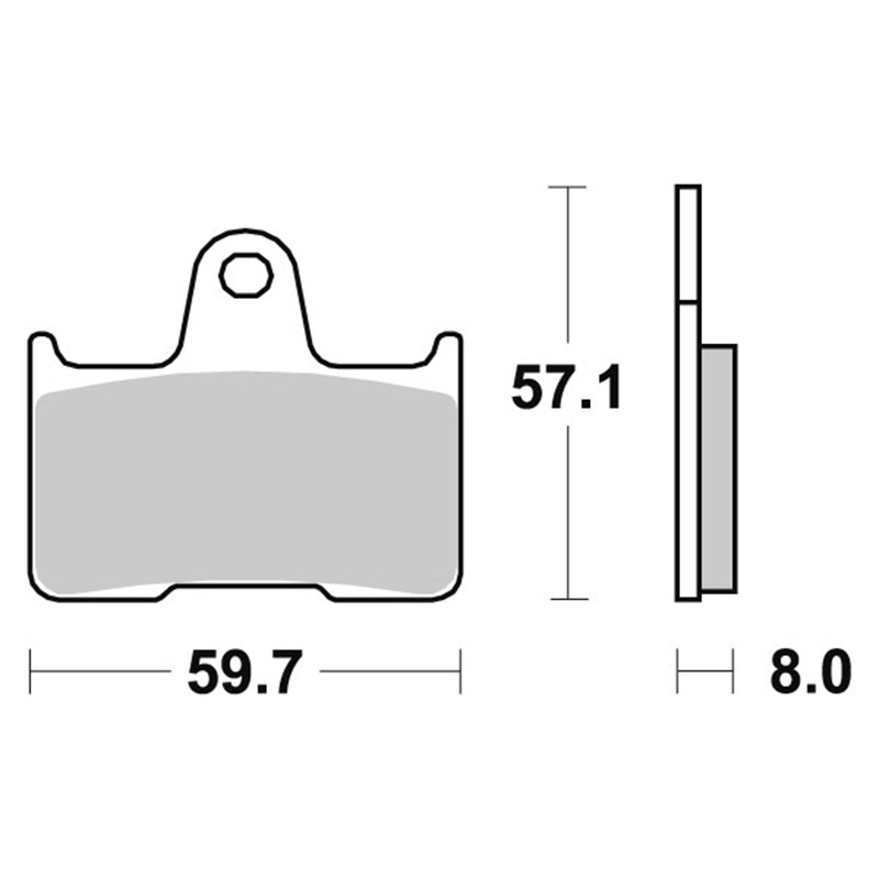 Sbs Jarrupalat Sintered Taakse HARLEY-DAVIDSON, HONDA, KAWASAKI