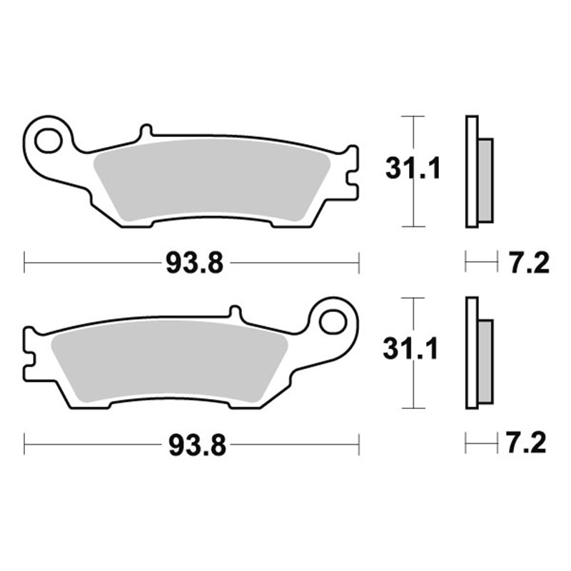 Sbs Jarrupalat Racing Sintered FANTIC, YAMAHA