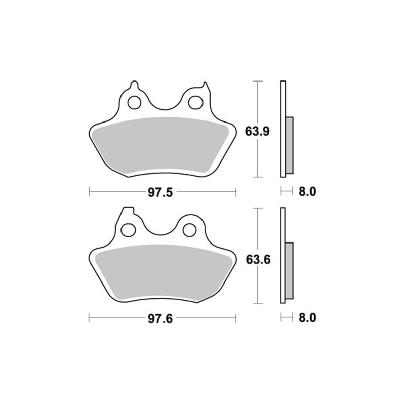Sbs Jarrupalat Sintered Taakse HARLEY-DAVIDSON