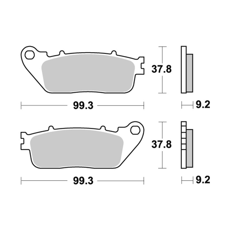 Sbs Jarrupalat Sintered Taakse HONDA