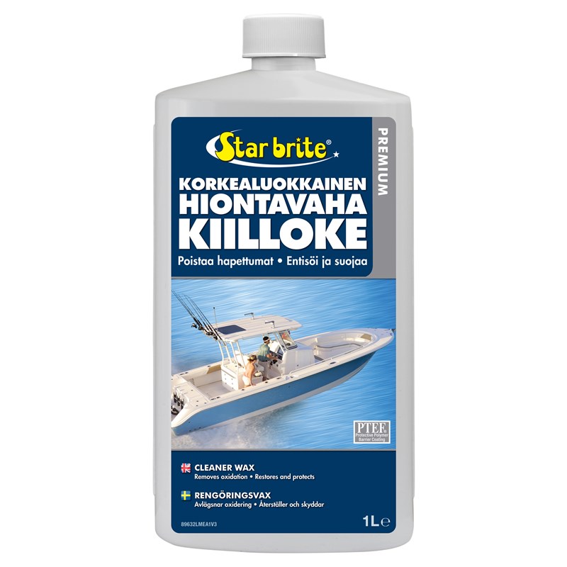 Star brite Korkealuokkainen hiontavaha/kiilloke PTEF 1L