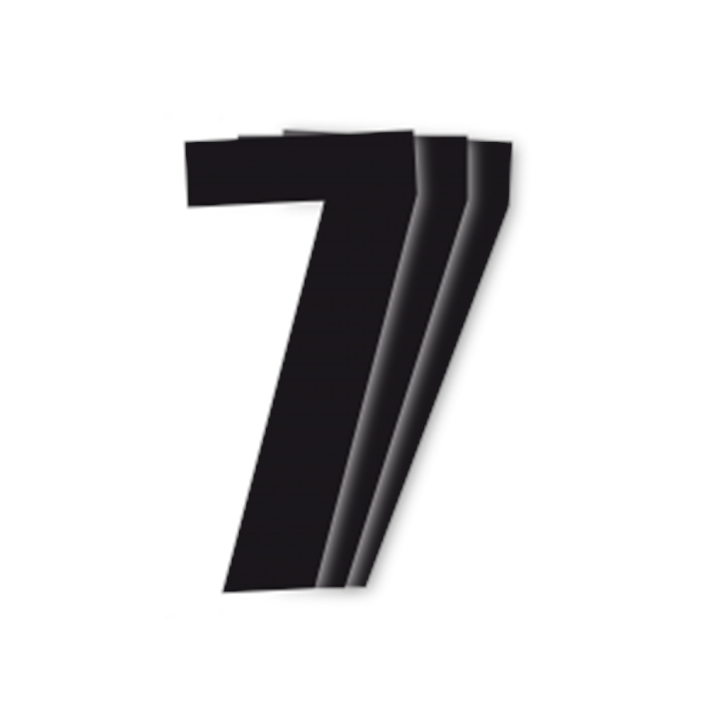 Blackbird kilpanumerot musta 3kpl/srj 13x7cm #7