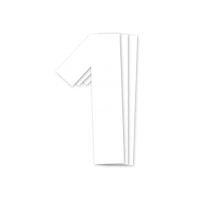 Blackbird kilpanumerot valkoinen 3kpl/srj 16x7,5cm #1