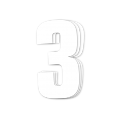 Blackbird kilpanumerot valkoinen 3kpl/srj 16x7,5cm #3