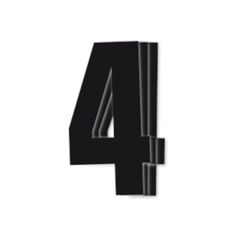 Blackbird kilpanumerot musta 3kpl/srj 16x7,5cm #4