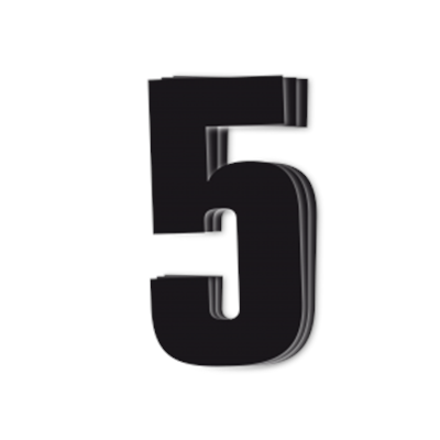 Blackbird kilpanumerot musta 3kpl/srj 16x7,5cm #5