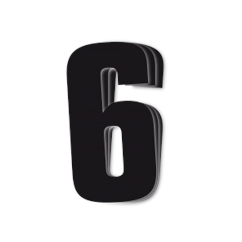 Blackbird kilpanumerot musta 3kpl/srj 16x7,5cm #6