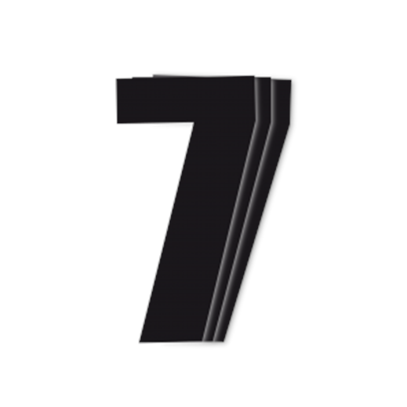 Blackbird kilpanumerot musta 3kpl/srj 16x7,5cm #7