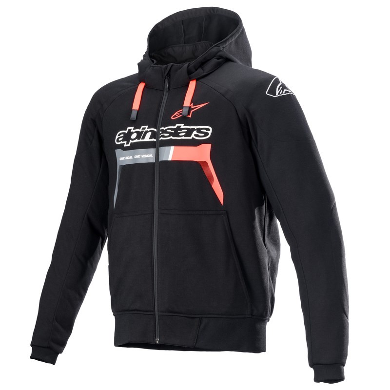 Alpinestars Huppari Chrome Ignition Musta/Punainen 3XL