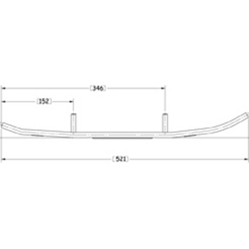 Sno-X Ripper Four Ohjausrauta pari 4" Kovametalli