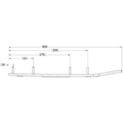 Sno-X Ripper Four Ohjausrauta pari 4" Kovametalli