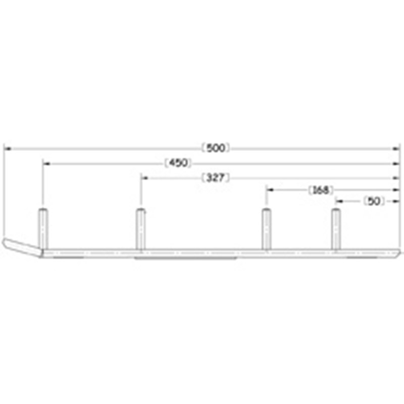 Sno-X Ripper Four Ohjausrauta pari 4" Kovametalli