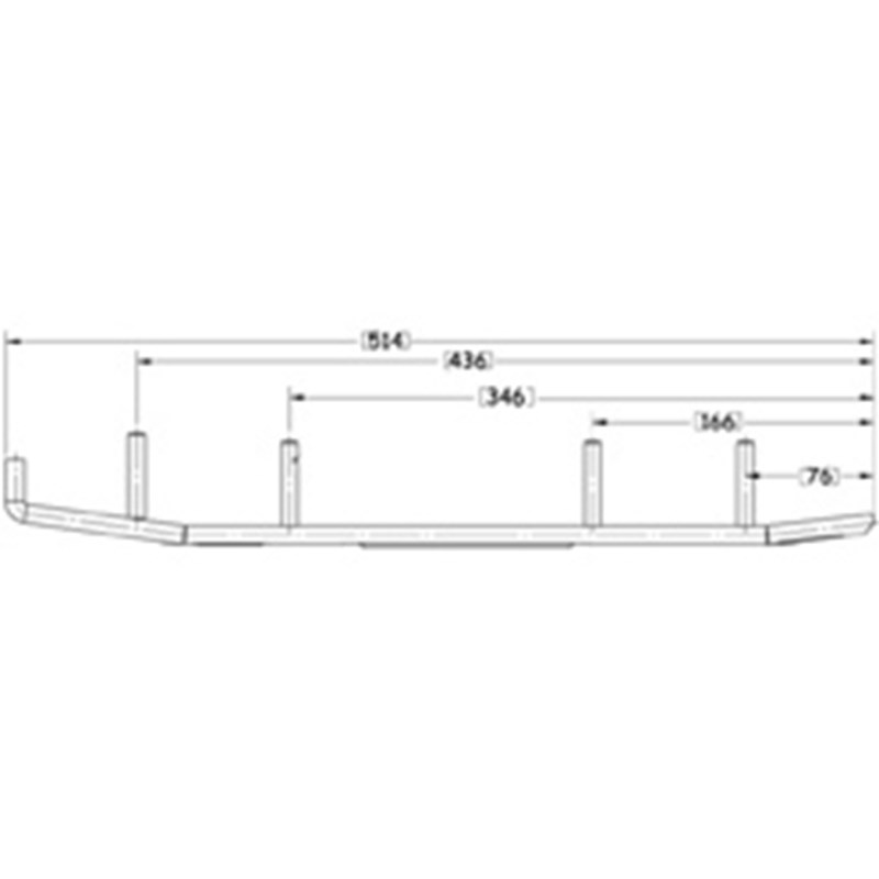 Sno-X Ripper Four Ohjausrauta pari 4" Kovametalli