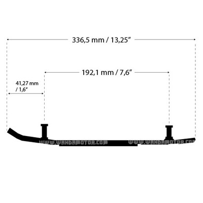 Sno-X Ripper Four Ohjausrauta pari 4" Kovametalli