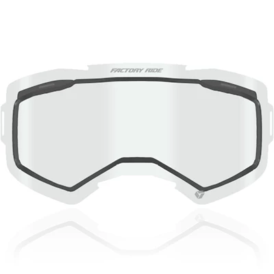 Factory Ride Dual 2-Vented Lens W/Post OS Clear