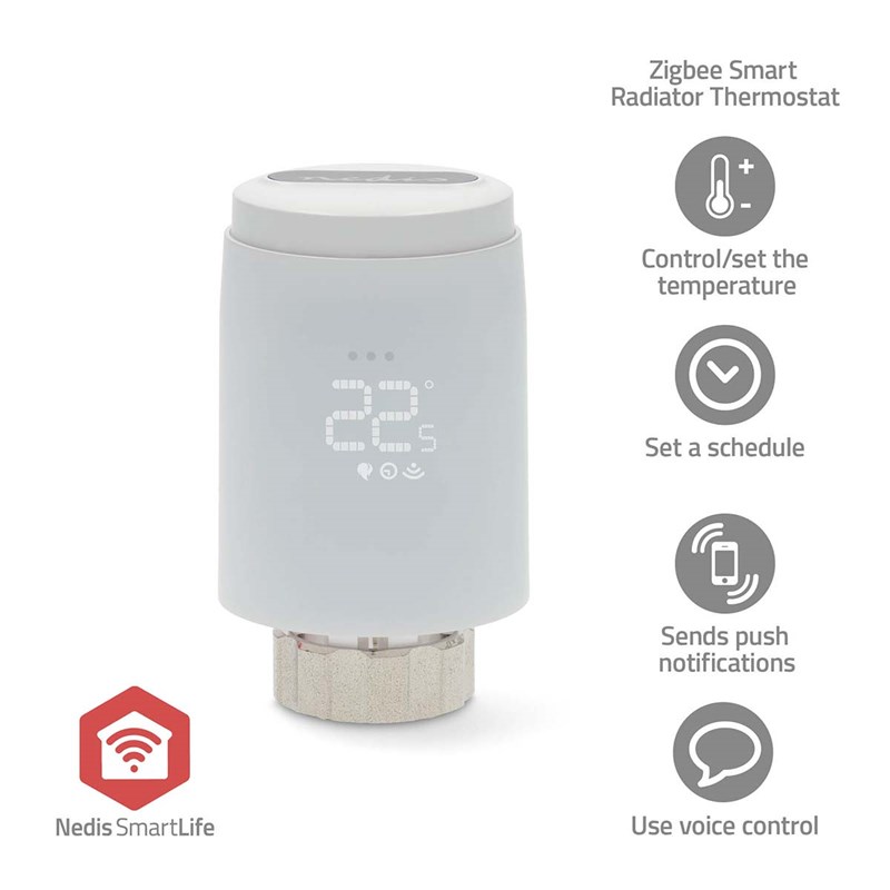 Nedis SmartLife Patteritermostaatti Zigbee 3.0