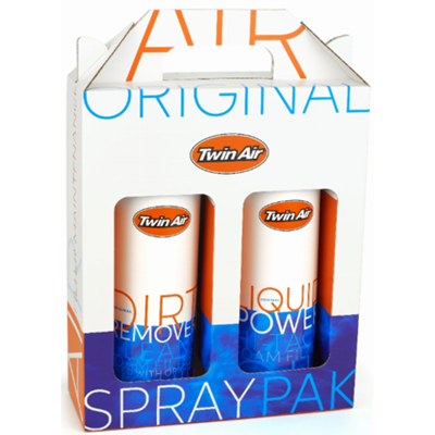 Twin Air Nestemäinen Power Spray + Nestemäinen lianpoisto Spray pakkaus (2x500ml)