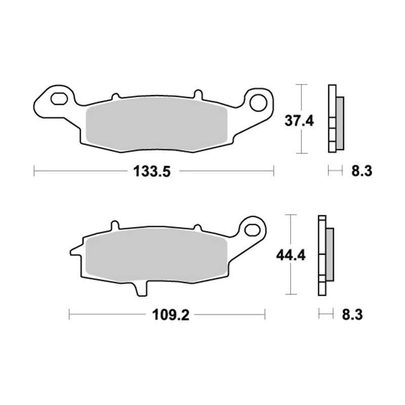 Sbs Jarrupalat Sintered Taakse KAWASAKI, SUZUKI
