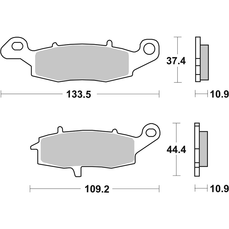 Sbs Jarrupalat Sintered Taakse KAWASAKI, SUZUKI